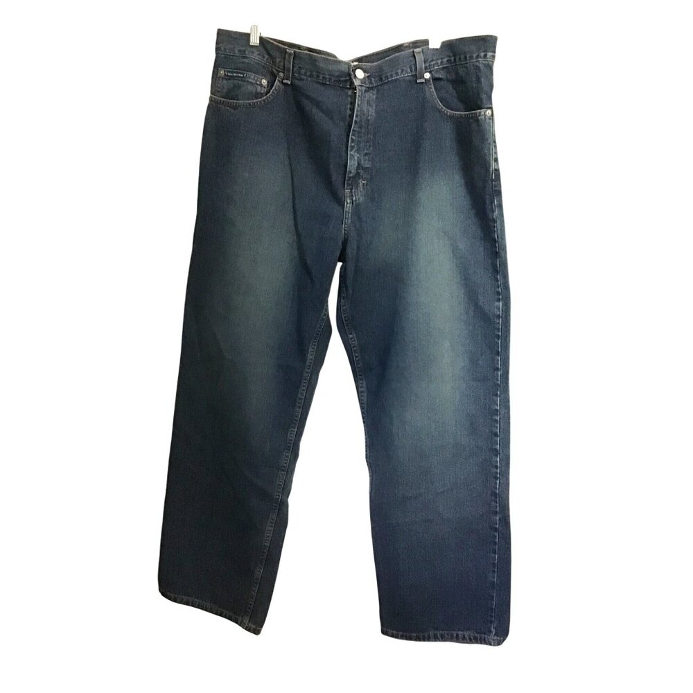 CALVIN KLEIN - MEDIUM WASH STRAIGHT LEG COTTON MEN'S JEANS SIZE 40X30